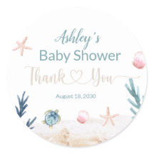 Ozean Meeresschildkröte Mädchen Danke Baby Shower