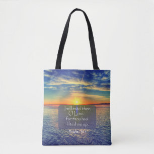 Ozean mit Psalms Bibel Verse Tasche
