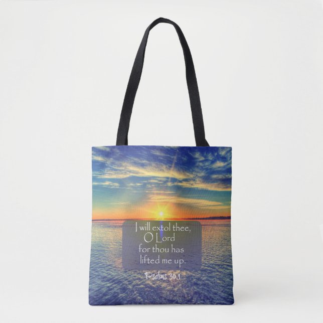 Ozean mit Psalms Bibel Verse Tasche (Vorderseite)