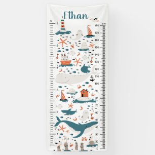 Ozean Nautical   Vinyl Wachstumsdiagramm-Banner Banner