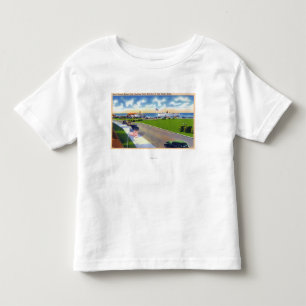 Ozean-Park-Ansicht der Boote, die im Hafen Kleinkind T-shirt