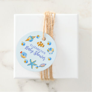 Ozean-Perle Meerestiere Blau Junge Baby-Party Geschenkanhänger