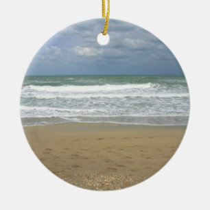 Ozean-Sand-Himmel verblaßte Hintergrund Keramikornament