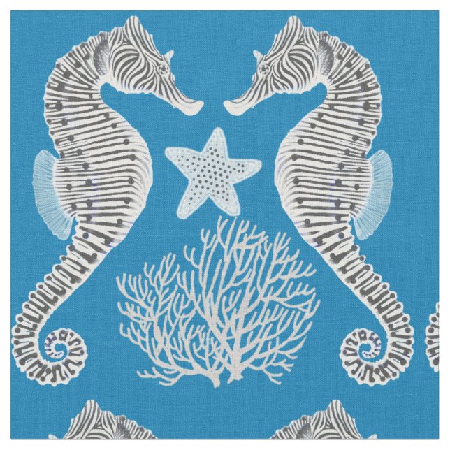 Ozean-Seepferdstarfish-Korallen-Gewebe Stoff (Nahaufnahme)