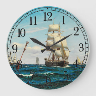 Ozean-Segeln-Scherer-hohe Schiffs-Boots-Wanduhr Große Wanduhr