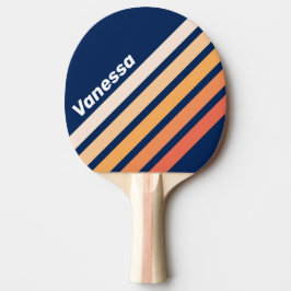 Ozean Sonne Herbst Schrägstreifung mit Namen Tischtennis Schläger