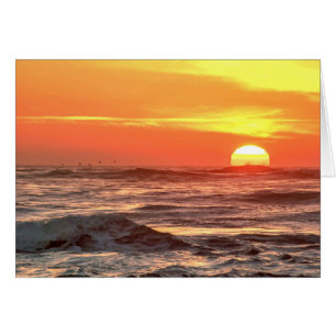 Ozean-Sonnenuntergang-Anzeige