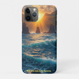 Ozean Sonnenuntergang Berg Zitat Natur Case-Mate iPhone Hülle