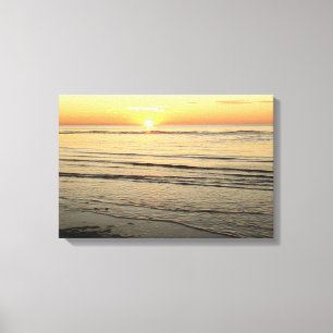 Ozean-Sonnenuntergang Cape Cod Fotografie Wandkuns Leinwanddruck
