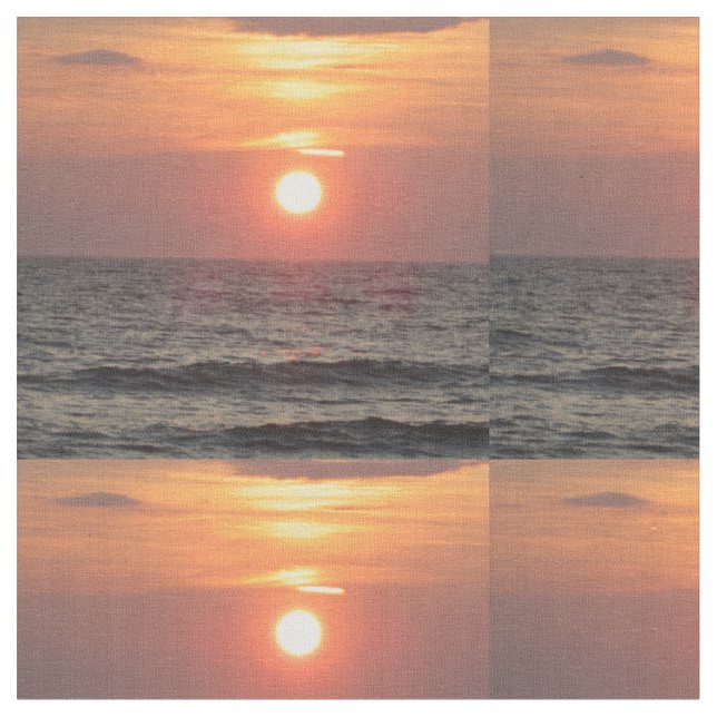 Ozean-Sonnenuntergang Stoff (Nahaufnahme)