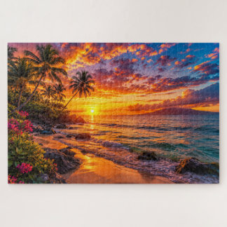 Ozean-Sonnenuntergangs-Escape-Puzzle