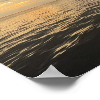 Ozean-Sonnenuntergangs-Reflexionsfotografie -Schön Poster