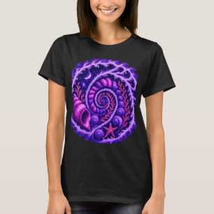 Ozean Spirale Psychedelische Schale Vortex Kunst T-Shirt