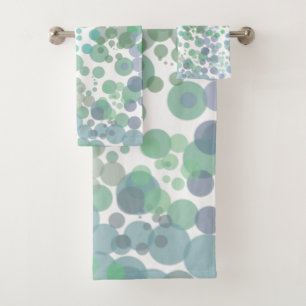 Ozean-Sprühwasser-Tropfen-Wasserfarben-Kunst Badhandtuch Set