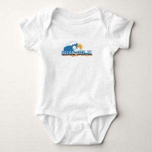 Ozean-Stadt Baby Strampler