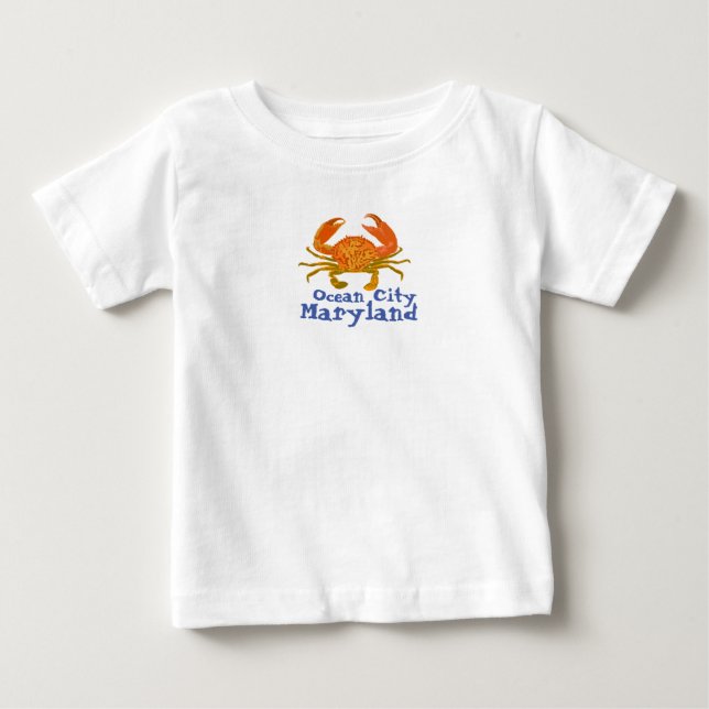 Ozean-Stadt Maryland Baby T-shirt (Vorderseite)