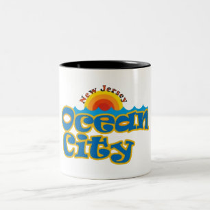 Ozean-Stadt NJ Zweifarbige Tasse