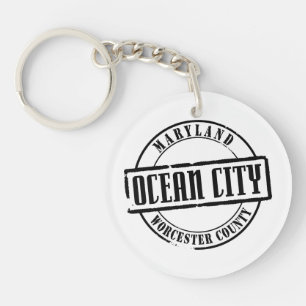 Ozean-Stadt-Titel Schlüsselanhänger