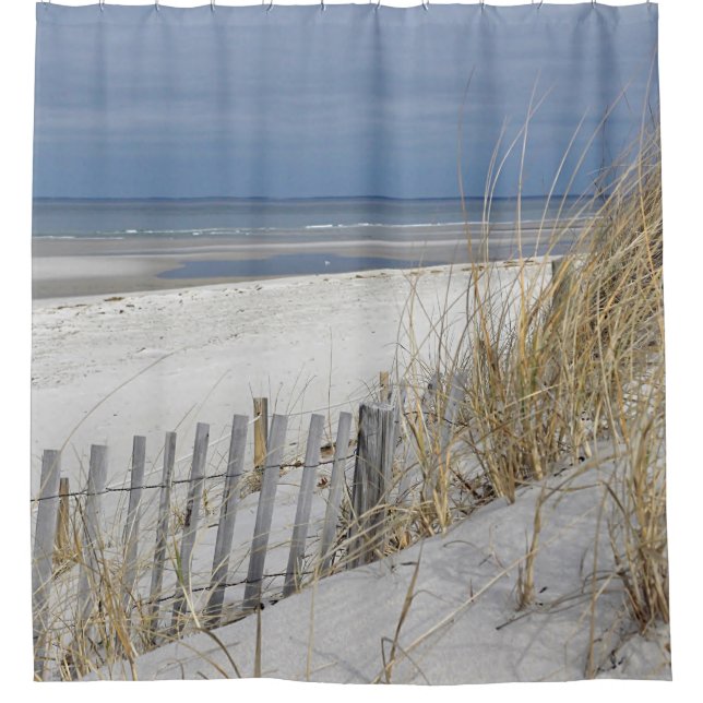 Ozean-Strand auf Cape Cod Duschvorhang (Vorderseite)