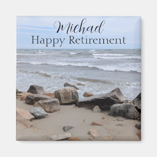 Ozean Strand Foto Sonderbotschaft und Name Magnet