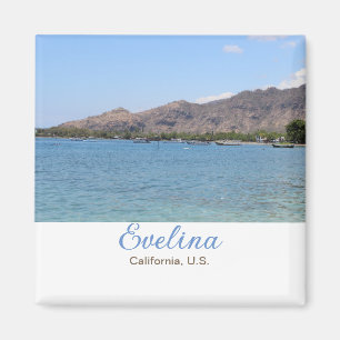 Ozean Strand Reise Name Ort Stadt Text Nomade Magnet