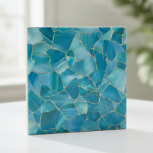 Ozean-Teal-Achat-Gold-Mosaik
