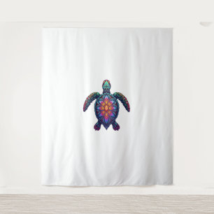 Ozean-Tier-Tie-Dye-Stammes-Meerestier-Maori-Schild Wandteppich