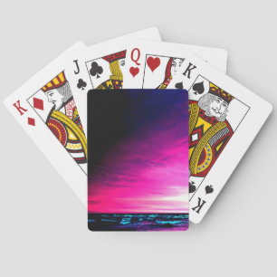 Ozean und Sonnenuntergang bunt und Friedlich Spielkarten