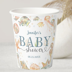 Ozean unter dem Meer Baby Shower Geschlechtsneutra Pappbecher