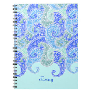 Ozean von Paisley-Notizbuch Notizblock