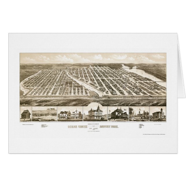 Ozean-Waldung u. Asbury Park, NJ panoramische (Vorderseite (Horizontal))