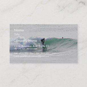 Ozean-Wellen, die Surfer surfen Visitenkarte