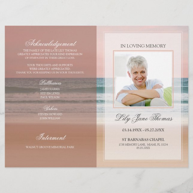 Ozeanbeerungsprogramm | In Love Memory Flyer (Vorne)