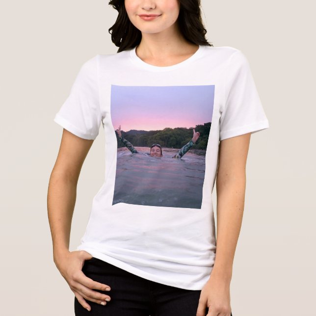 Ozeanbindung zwischen Vater und Tochter Tri-Blend Shirt (Vorderseite)