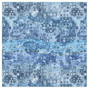 Ozeanblau abstraktes Wassermuster Stoff