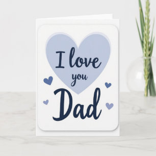 Ozeanblau Dad ich liebe Dich Karte