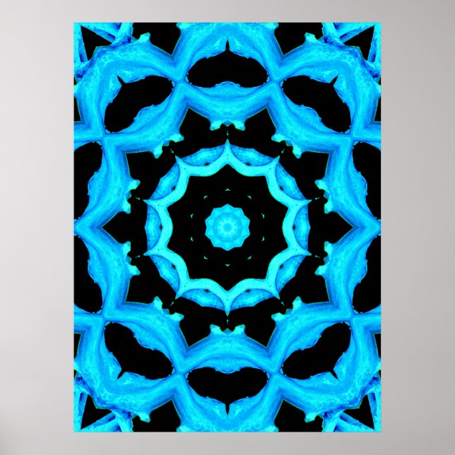 Ozeanblau Poster (Vorne)