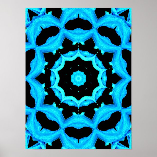 Ozeanblau Poster (Vorne)