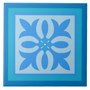 Ozeanblaue Farbmuster-Fliese Fliese