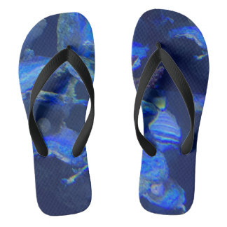 Ozeanblaue Wasser-Marmor-Sommer-Strand-Flip-Flops Flip Flops