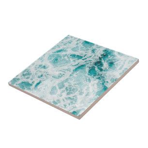 Ozeanblaue Wellen Fliese