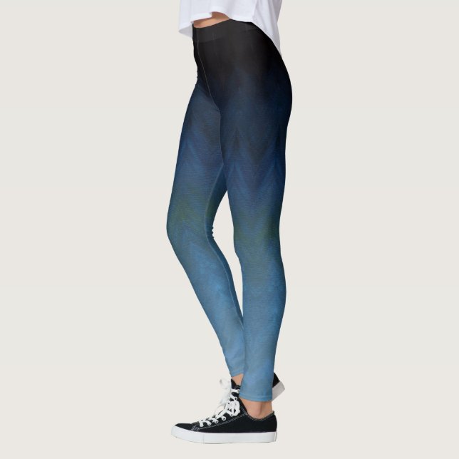Ozeanblauer Leggings Leinwand Blauer Legende Pflan (Links)