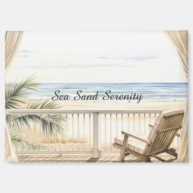 Ozeanblick Strand Serenität Magnet (Vorderseite)