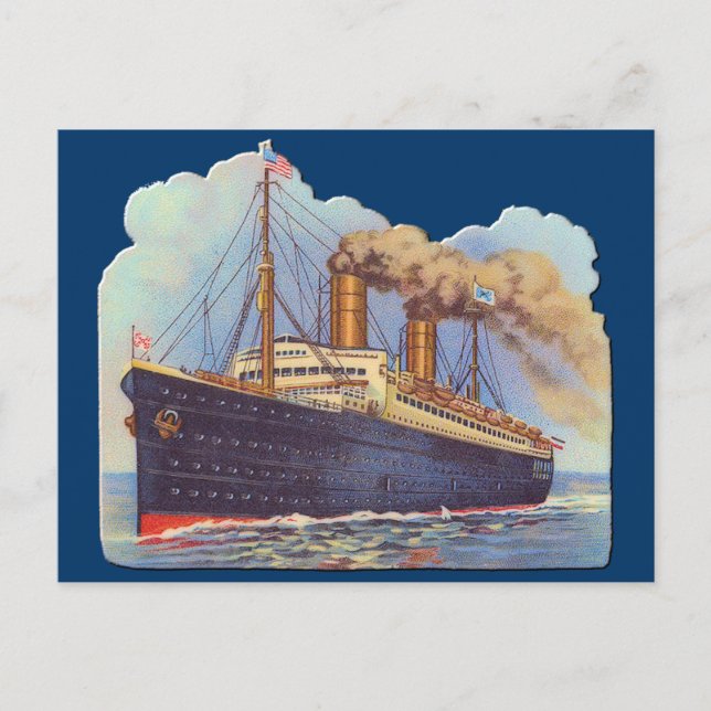 Ozeandampfer Schiff Postkarte (Vorderseite)