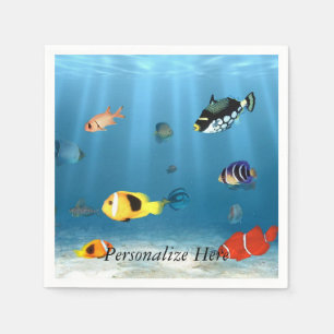 Ozeane der Fische Serviette