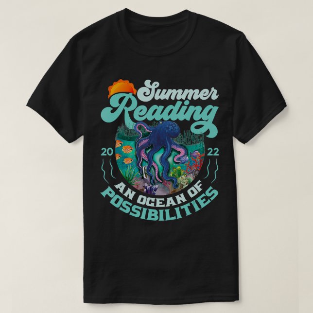 Ozeane der Möglichkeiten Sommerlesen 2022 Octopu T-Shirt (Design vorne)