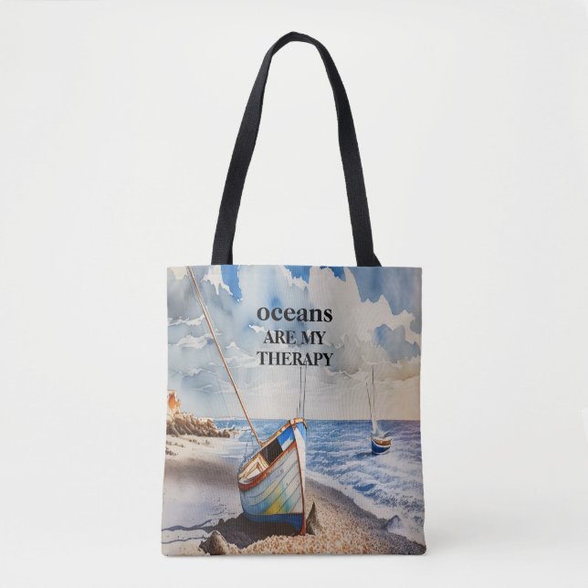 Ozeane sind mein Therapiedesign Tasche (Vorderseite)