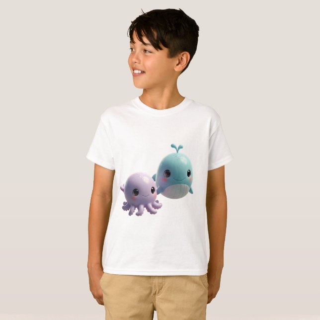 Ozeanfreunde 3D T-Shirt (Vorne ganz)