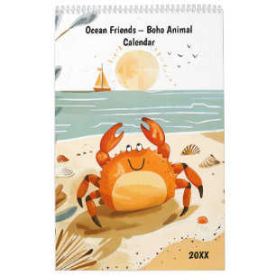 Ozeanfreunde – Boho-Tierkalender 2026 Kalender