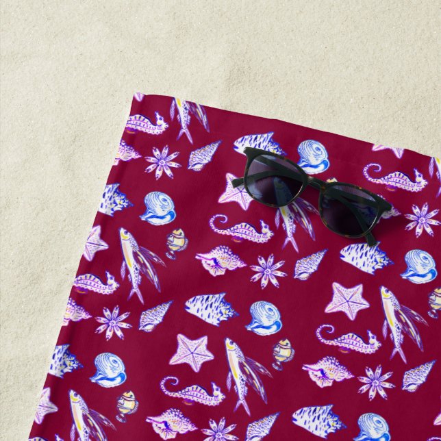 Ozeangestüte mit athletischen Kopfbund-Flip-Flops Strandtuch (Beispiel)